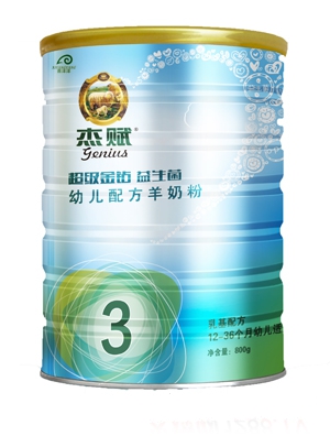 杰賦超級(jí)金鉆益生菌嬰兒配方羊奶粉1段800g