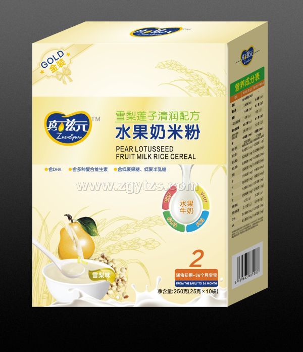 真滋元水果奶米粉雪梨蓮子配方