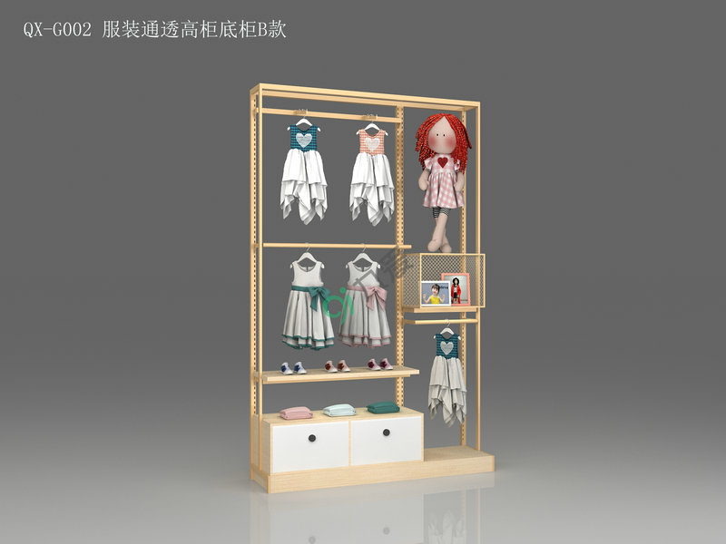 九愛道具清新風(fēng)系列QX-G002 服裝通透高柜底柜B款