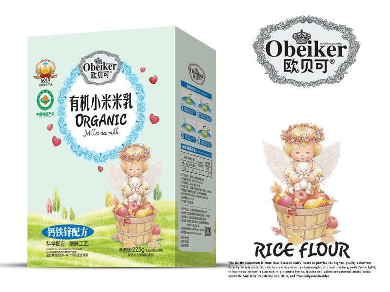 歐貝可有機小米米乳鈣鐵鋅配方盒裝