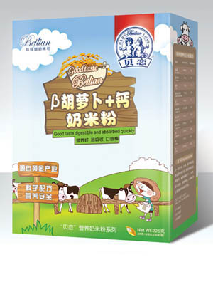 貝戀β胡蘿卜+鈣奶米粉