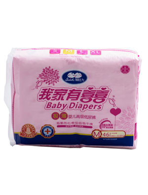 加比力我家有喜極薄嬰兒高級(jí)紙尿褲M碼46片
