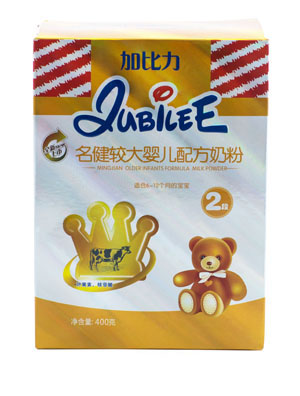 加比力名健較大嬰兒配方奶粉2段盒裝400g