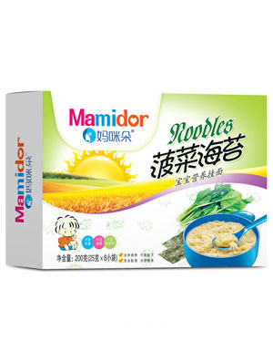 媽咪朵菠菜海苔寶寶營(yíng)養(yǎng)掛面