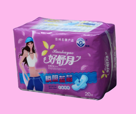 好舒月瞬吸藍芯干爽網面280MM護翼衛生巾