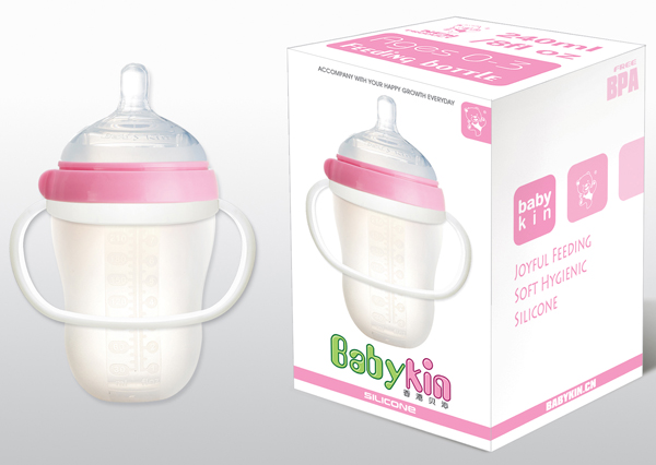 BabyKin�װ��Ռ��з�ɫ�냺��ƿ240ML