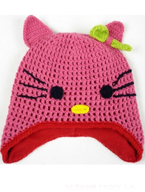 幼之戀幼兒喵星護耳帽粉色