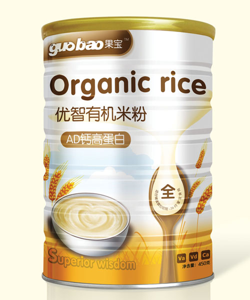 果寶AD鈣高蛋白優智有機米粉