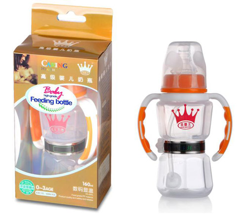金嬰王標口160ML橙色奶瓶