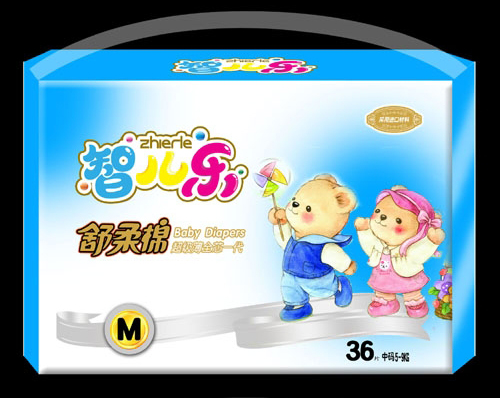 智兒樂(lè)舒柔棉嬰兒紙尿褲M碼