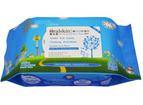 歐樂膚嬰兒口手濕巾80片膠貼單包