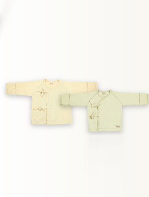 momo elephant新生兒彩棉開襠褲卡其素色