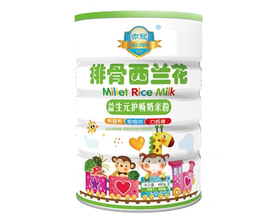 亦冠排骨西蘭花小米奶米粉鐵桶