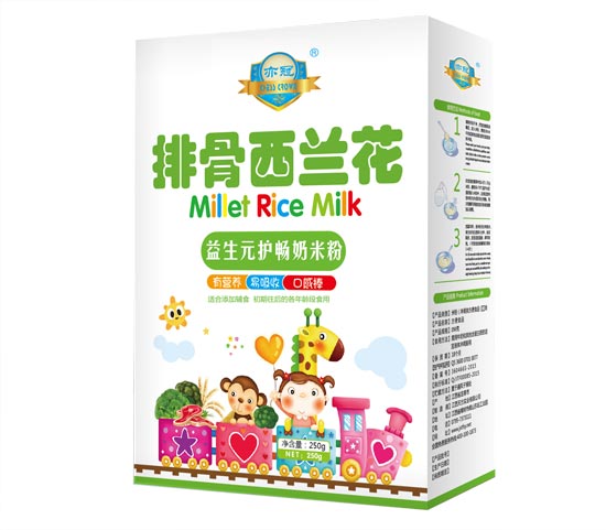 亦冠排骨西蘭花小米奶米粉