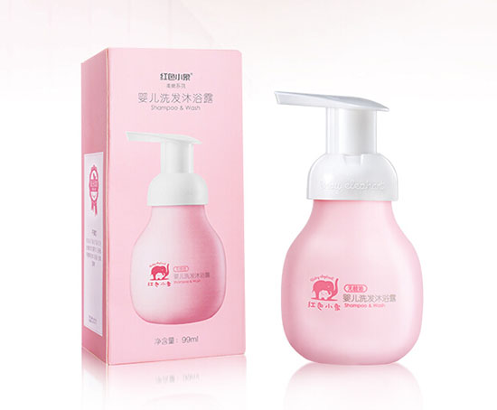 紅色小象嬰兒無(wú)硅油洗發(fā)水沐浴露乳新生兒洗護(hù)二合一
