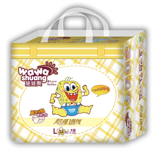 娃娃爽超薄嬰兒紙尿褲L碼32片小包