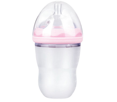 巴卡巴卡超寬口徑安撫型硅膠哺乳瓶220ML