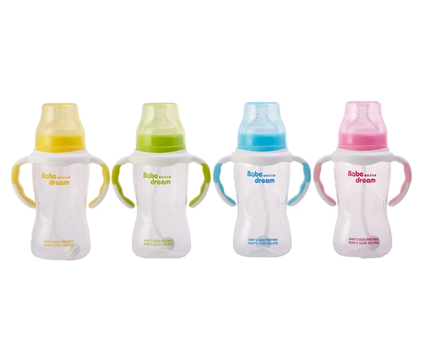 紐西貝兒健寬口徑PP帶手柄自動奶瓶(300ml)