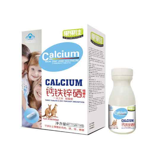 果果佳兒童鈣鐵鋅硒咀嚼片