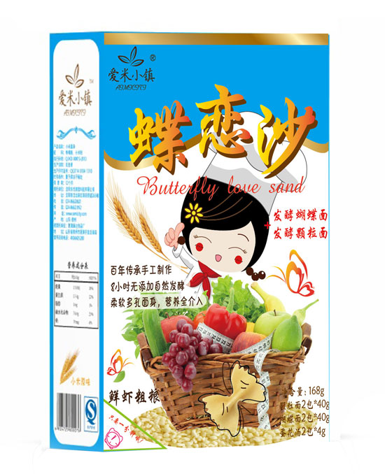 愛米小鎮鮮蝦粗糧蝶戀沙面條