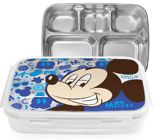 迪士尼不銹鋼兒童餐盤便當盒