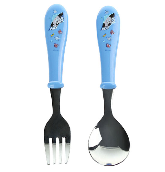 迪士尼米奇兒童不銹鋼勺子叉子套裝