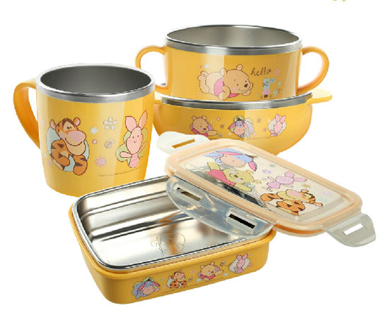 迪士尼不銹鋼兒童學生飯