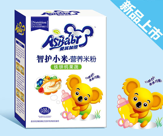 愛其加倍鐵鋅鈣果蔬智護小米營養米粉