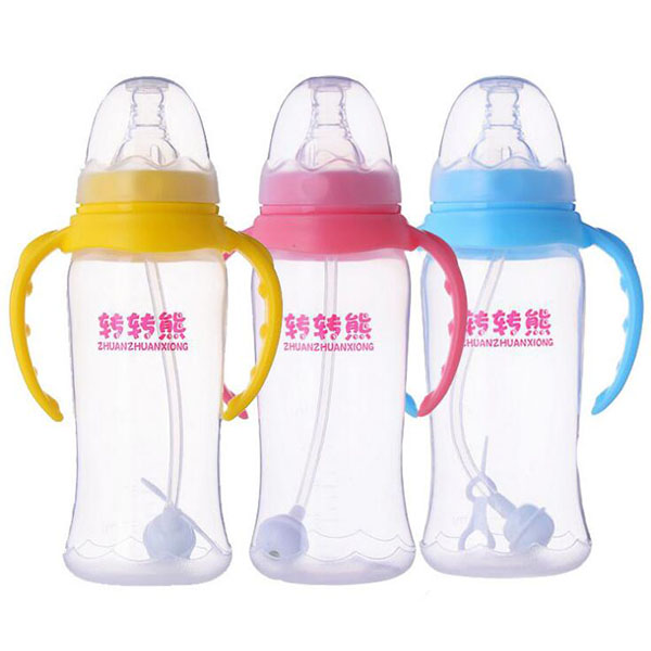 轉轉熊有柄防脹氣PP奶瓶240ml