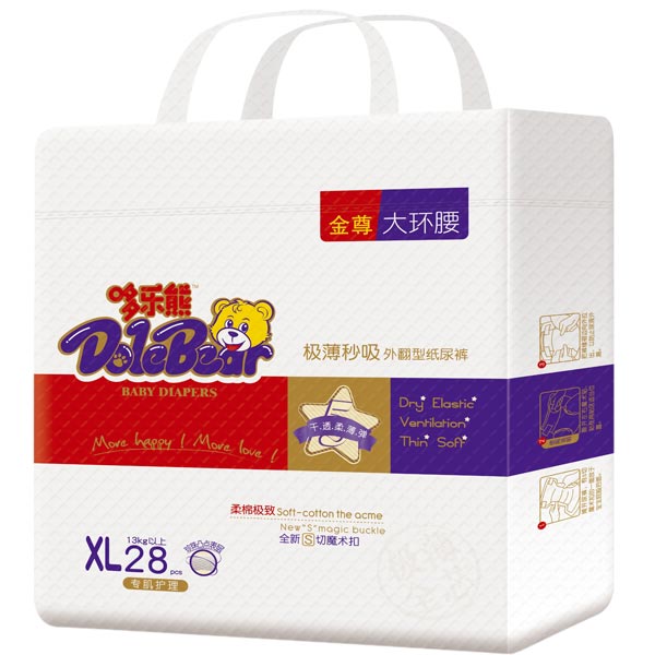 哆樂熊金樽大環腰紙尿褲XL28