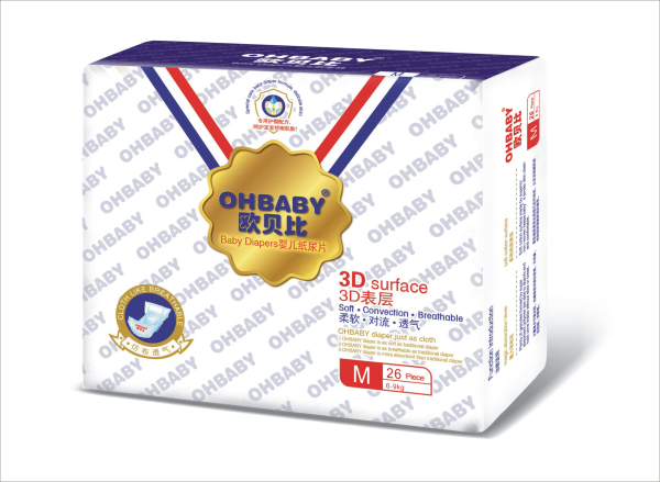 歐貝比3D表層紙尿片M26片