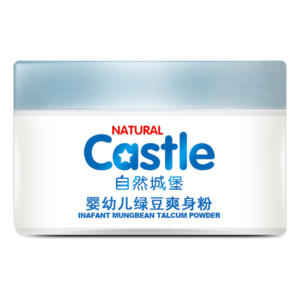 自然城堡嬰幼兒綠豆爽身粉