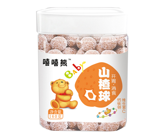 嘻嘻熊山楂球160g