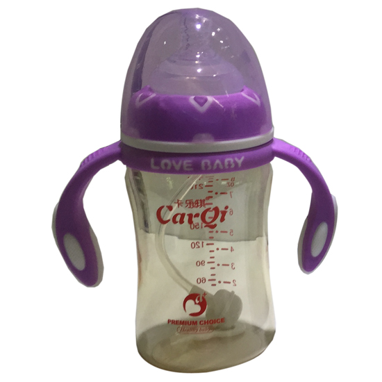 卡樂琪全自動寬口PPSU奶瓶240ml紫色