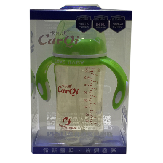 卡樂琪全自動寬口PPSU奶瓶300ml綠色